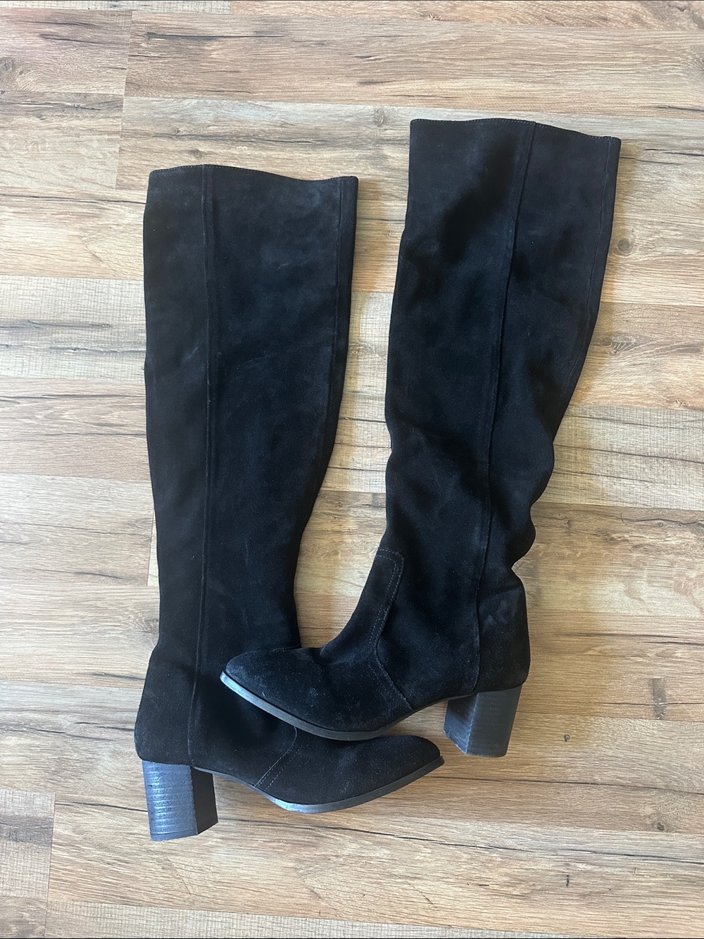 Coconuts by Matisse Black Over-The-Knee Suede Block Heel Boots
